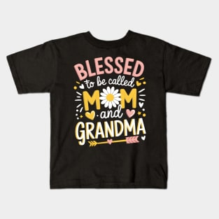 Blessed to Be Called Mom and Grandma Cute Mother's Day Kids T-Shirt